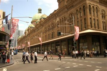 Het wittenboorden in het centrum van Sydney.